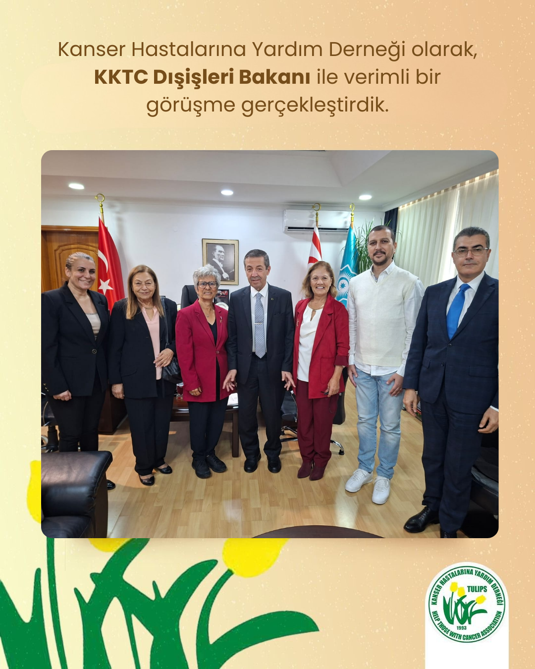 Kanser Hastalarına Yardım Derneği olarak, KKTC Dışişleri Bakanı ile verimli bir görüşme gerçekleştirdik.